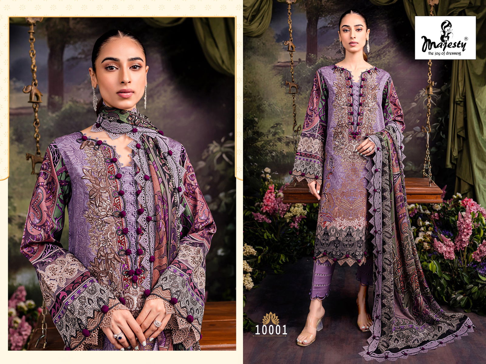 Bliss line By Majesty Cotton Pakistani Suits Wholesale Clothing Suppliers In India